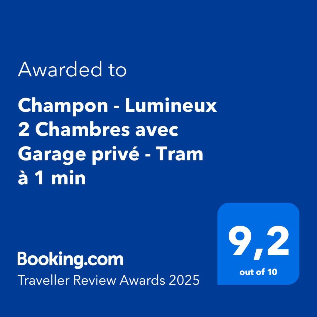 Champon - Lumineux 2 Chambres Avec Garage Prive - Tram A 1 Min Grenoble Exterior photo